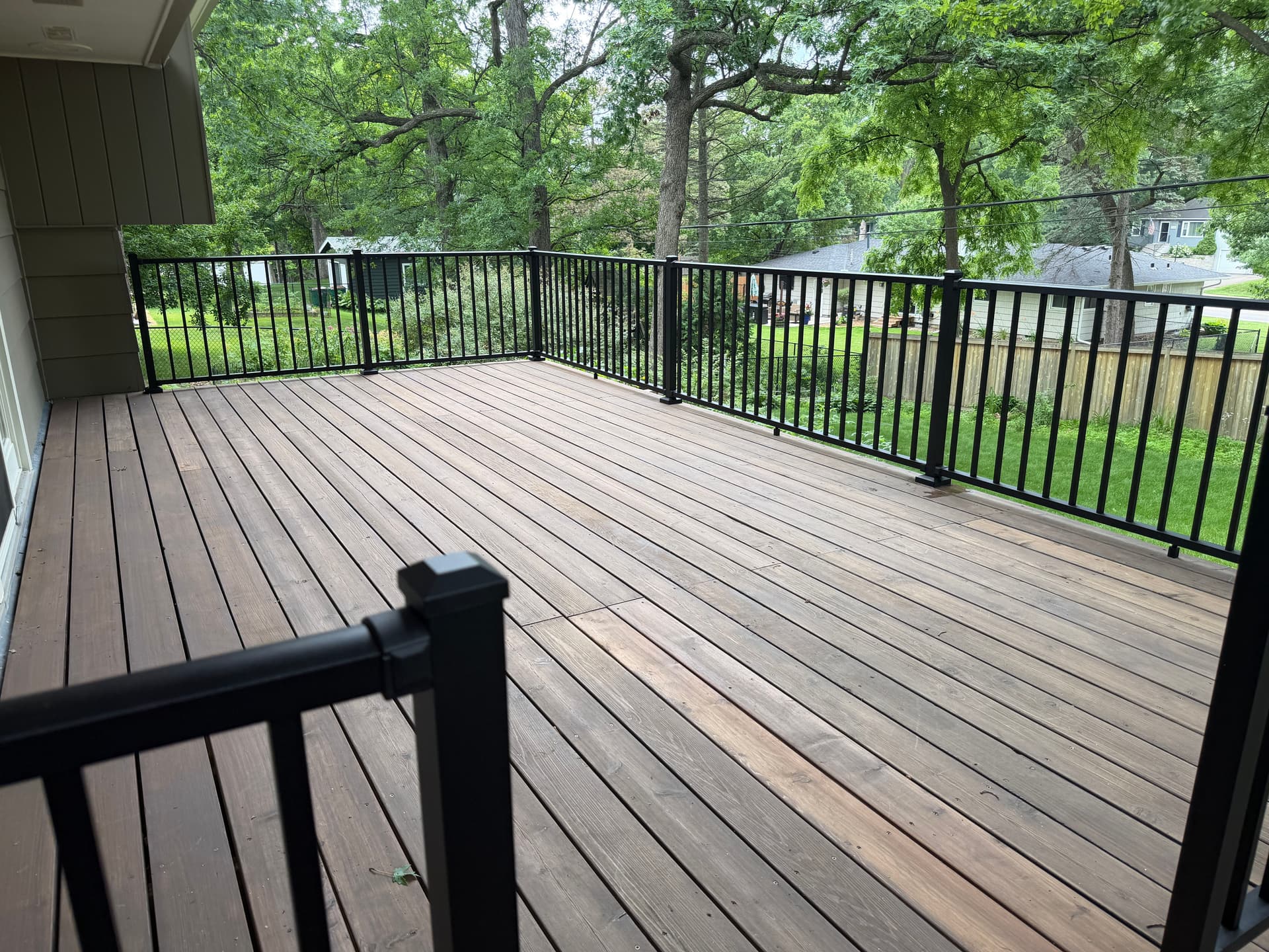 Gallery photos for Golden Valley Deck Gets New Railing and Fresh Bark Stain: Image #1