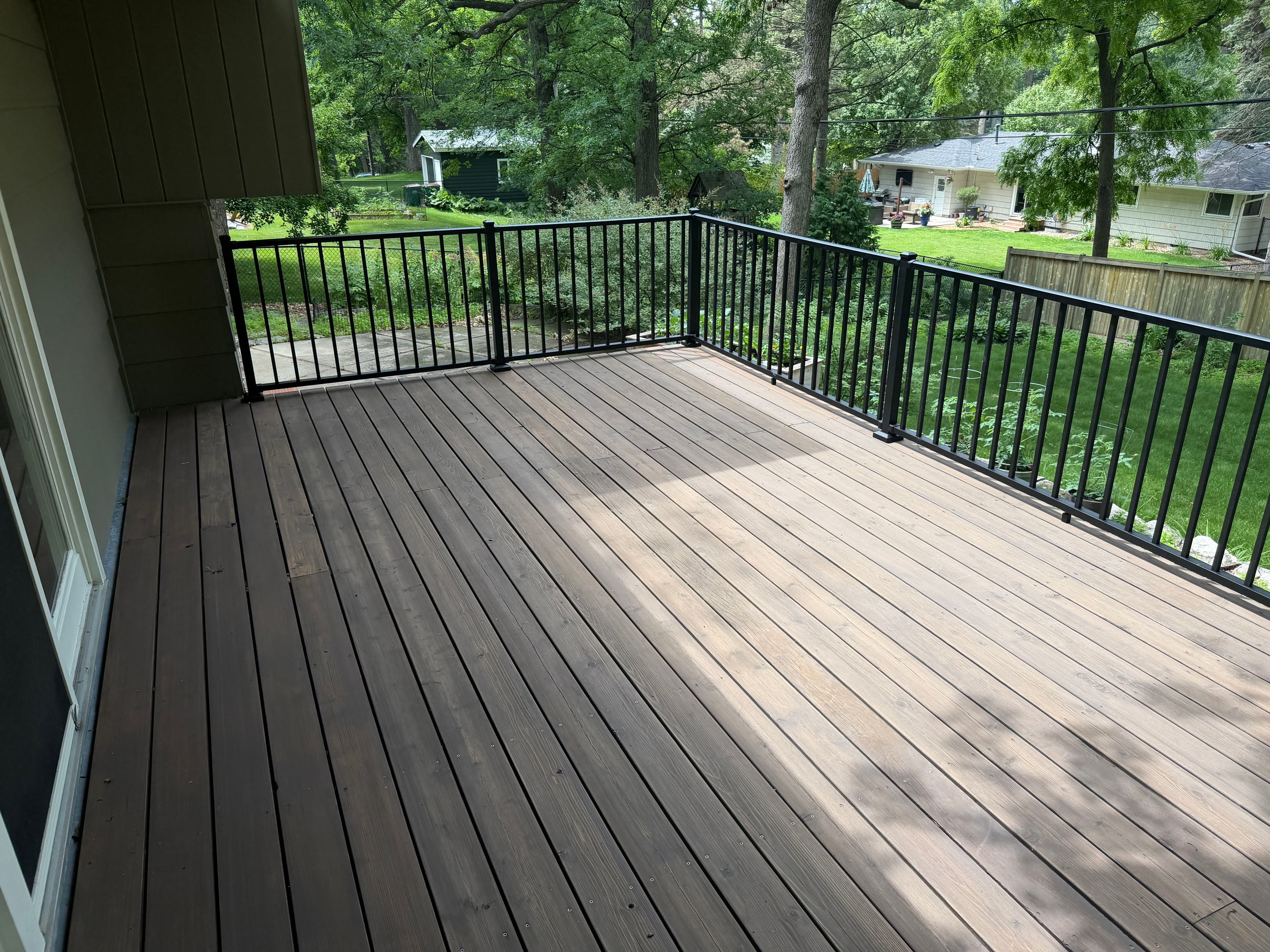 Project Golden Valley Deck Gets New Railing and Fresh Bark Stain image