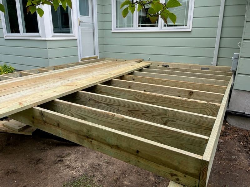 Premium Floating Deck Framing Completed image